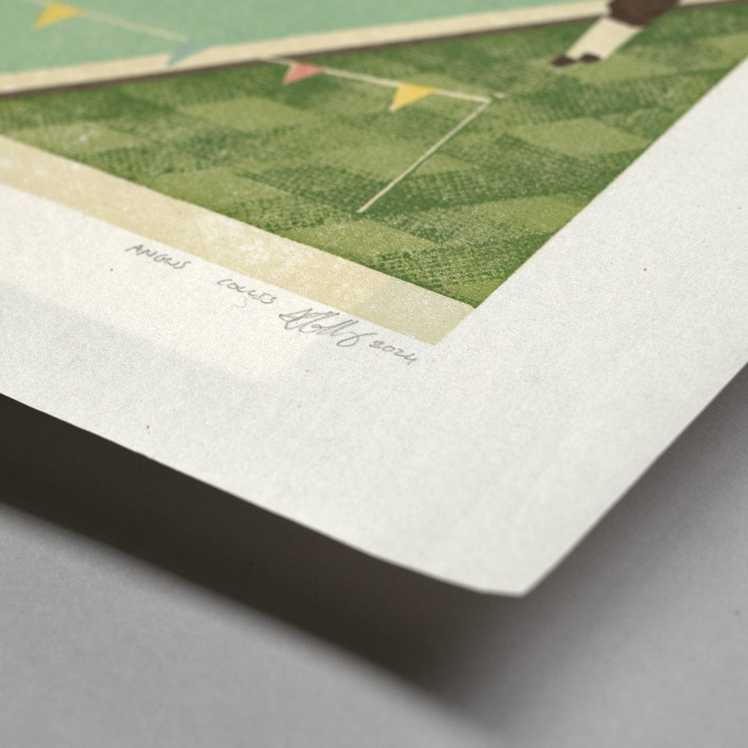 Nostalgic Pool Limited Edition Woodblock Print by Angus Collis