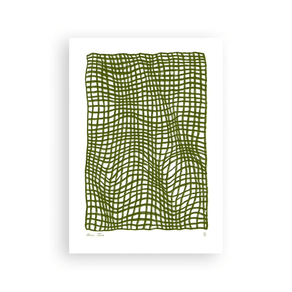 Test Olive Throw Art Print