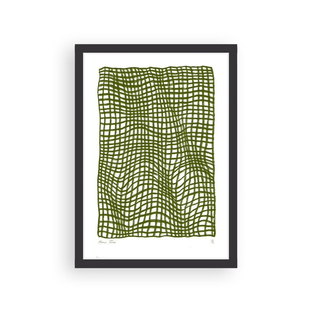Test Olive Throw Art Print