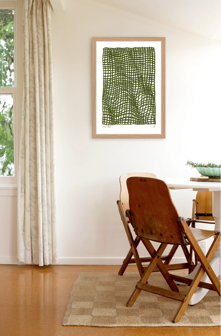 Test Olive Throw Art Print