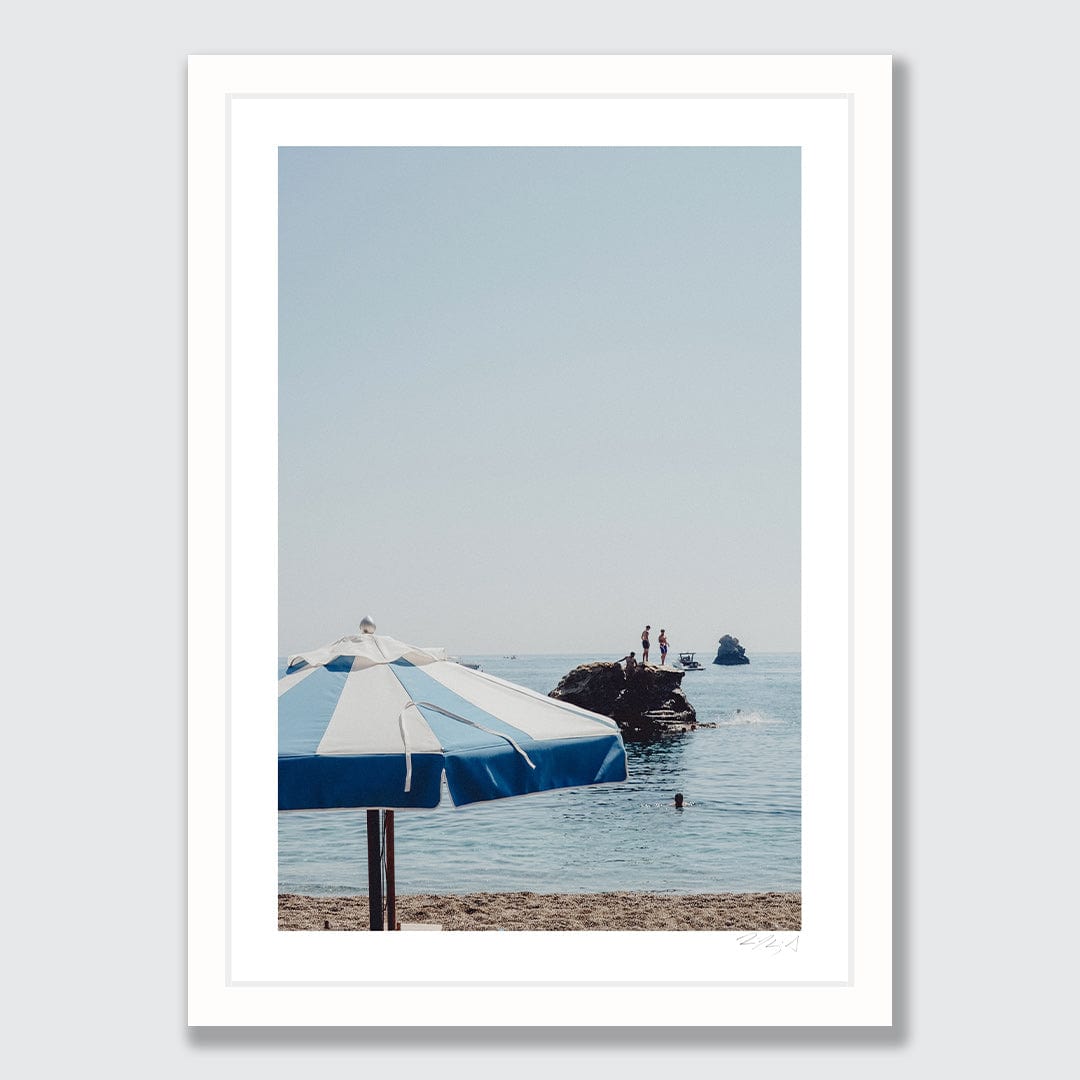 On the Rocks Taormina Art Print by Jessica Higueras