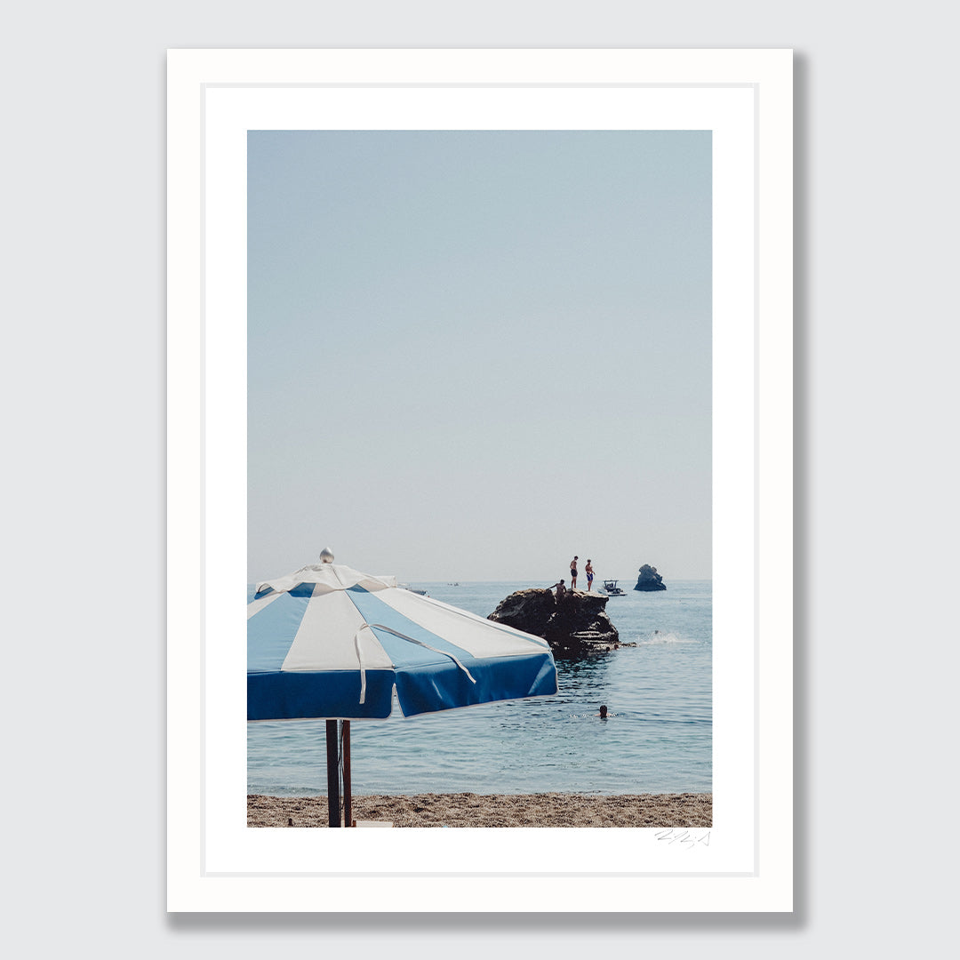 On the Rocks Taormina Art Print by Jessica Higueras