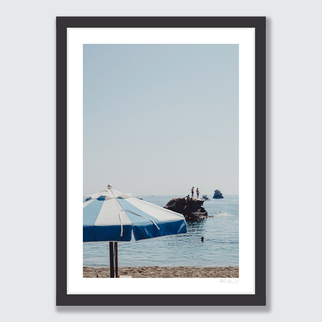 On the Rocks Taormina Art Print by Jessica Higueras