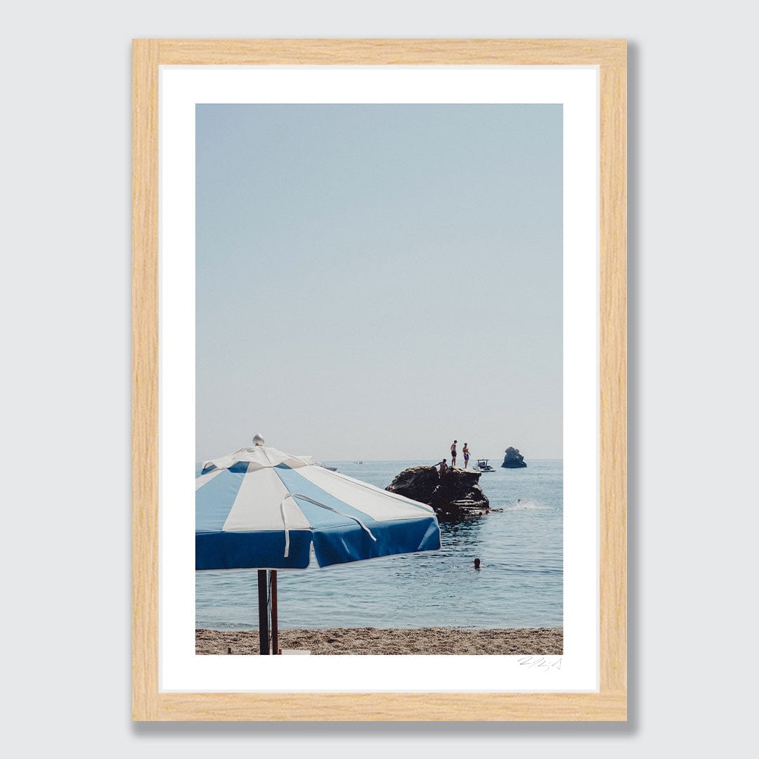 On the Rocks Taormina Art Print by Jessica Higueras