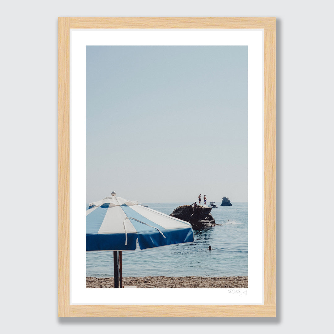 On the Rocks Taormina Art Print by Jessica Higueras