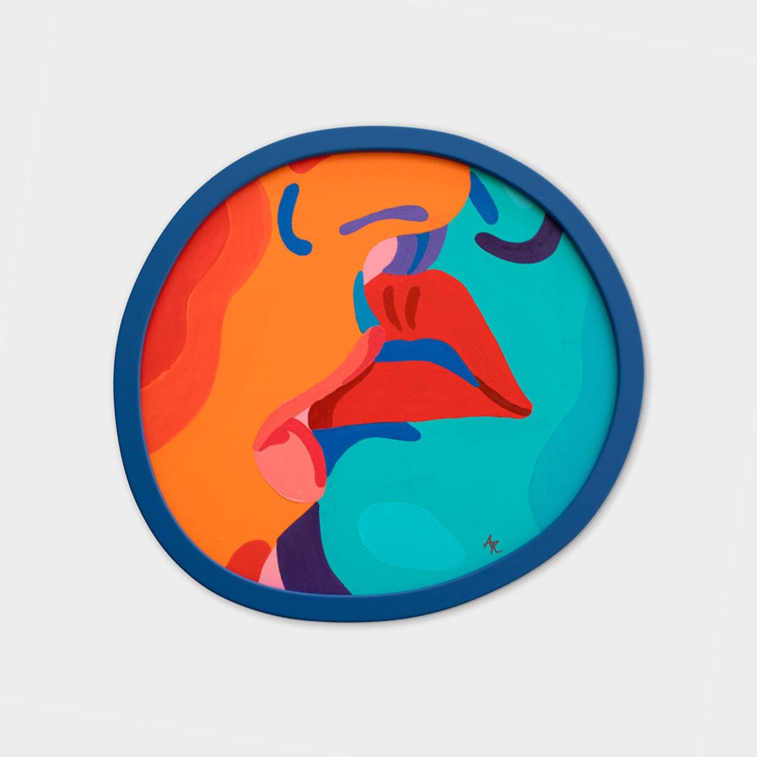 Orange Kiss Original Painting by Agate Rubene