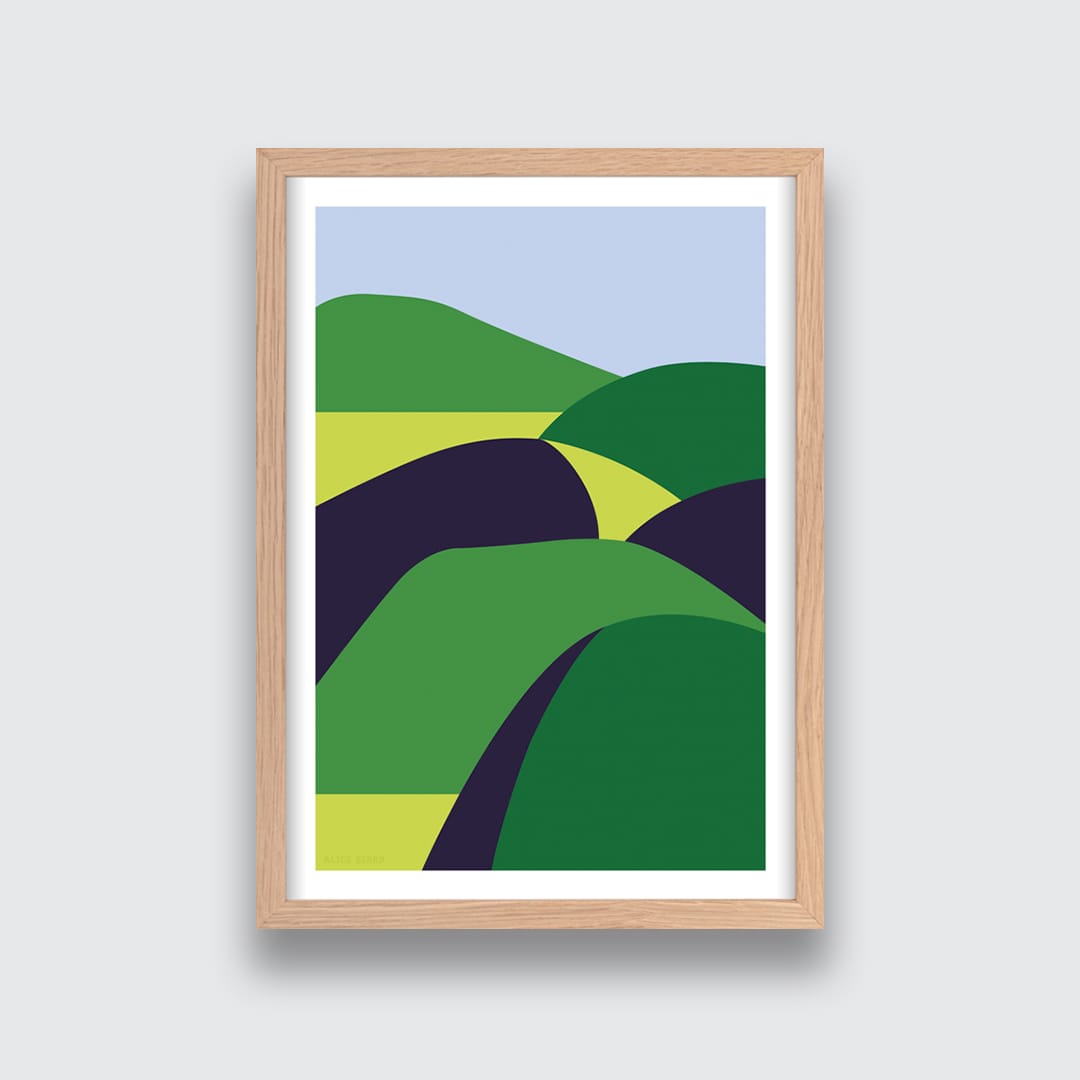 Over The Hill Art Print by Alice Berry