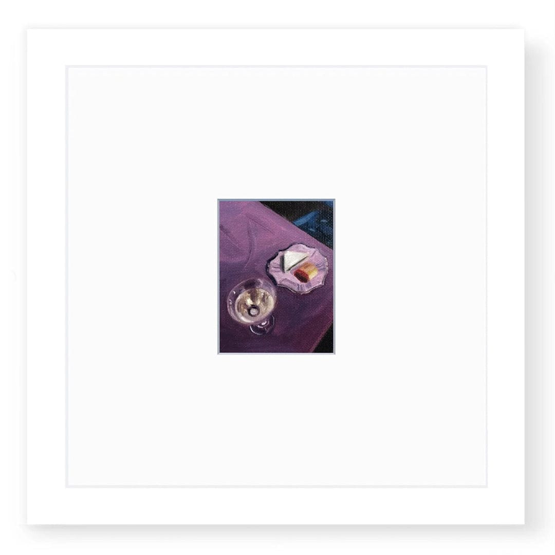 Party Plate with Blue Chair Original Painting by Alex Scott