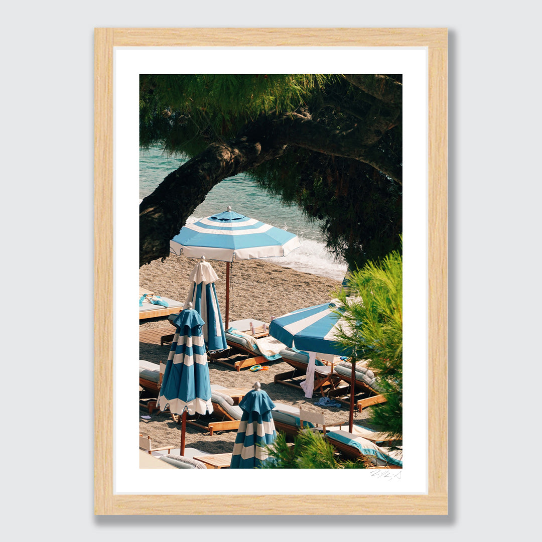 Peaceful Seaside Mazzaro Beach Art Print by Jessica Higueras