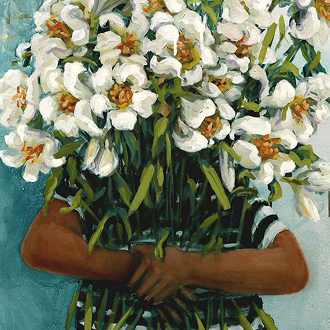 Petals and Stripes Art Print by Abbey Merson