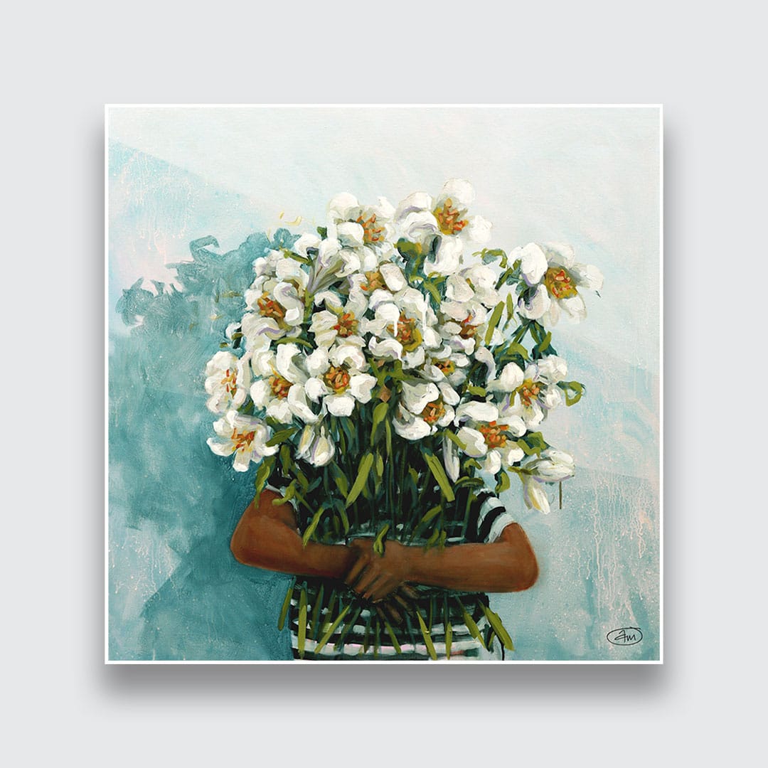 Petals and Stripes Art Print by Abbey Merson