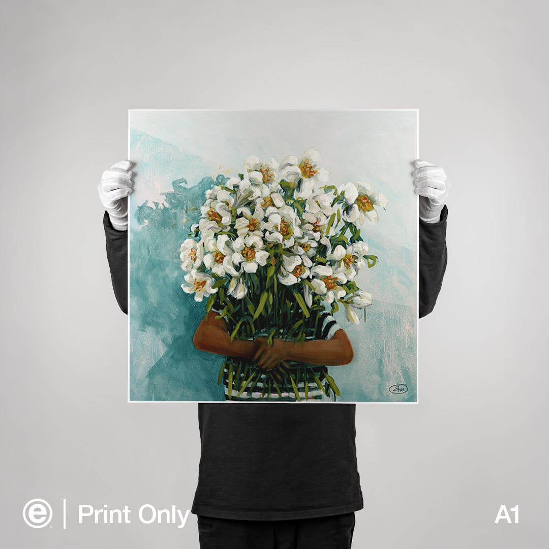 Petals and Stripes Art Print by Abbey Merson