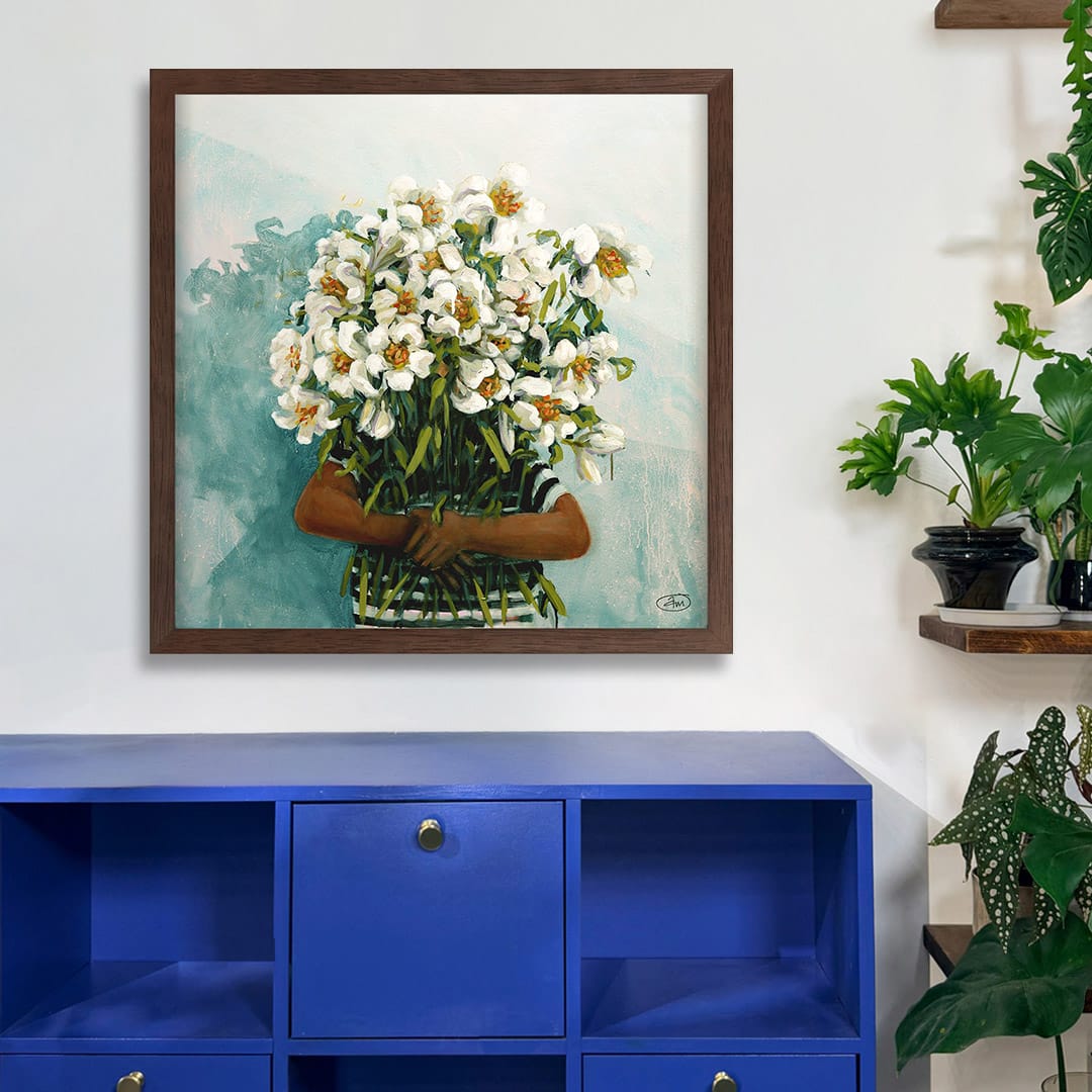 Petals and Stripes Art Print by Abbey Merson