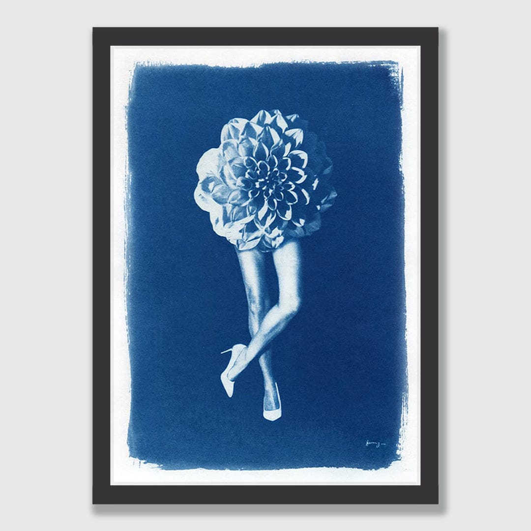 Phantasmagoria 03 Dahlia Limited Edition Cyanotype by Sophia Jenny