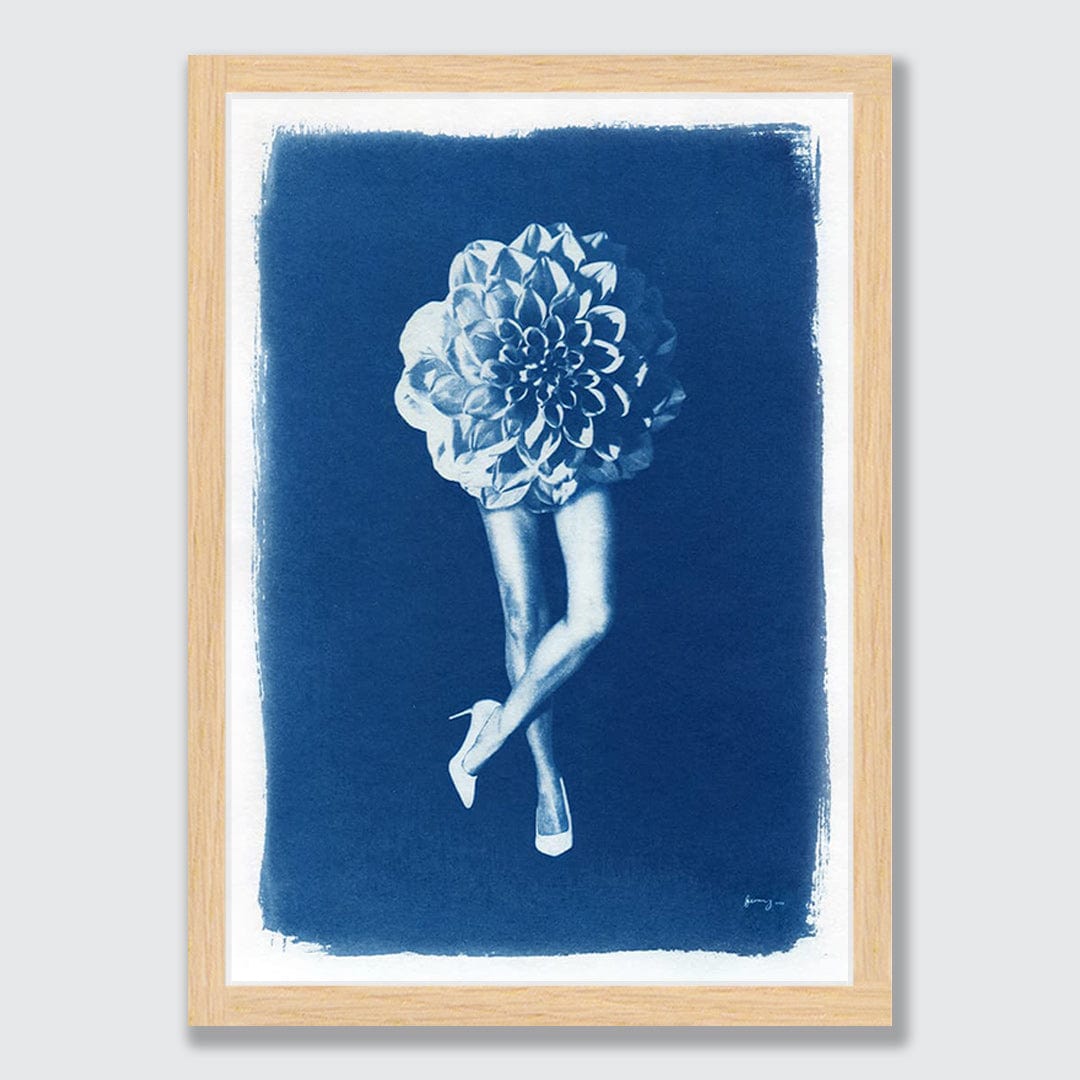 Phantasmagoria 03 Dahlia Limited Edition Cyanotype by Sophia Jenny