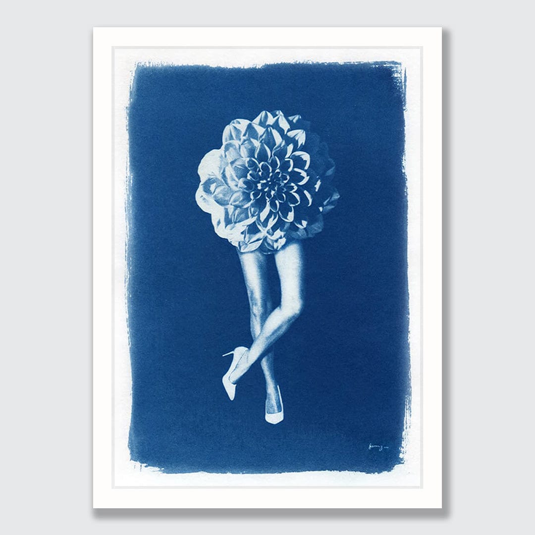 Phantasmagoria 03 Dahlia Limited Edition Cyanotype by Sophia Jenny