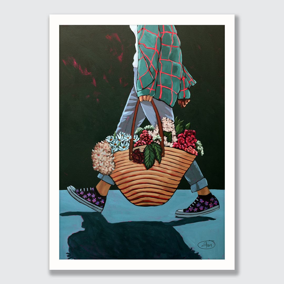Picking Posies Art Print by Abbey Merson