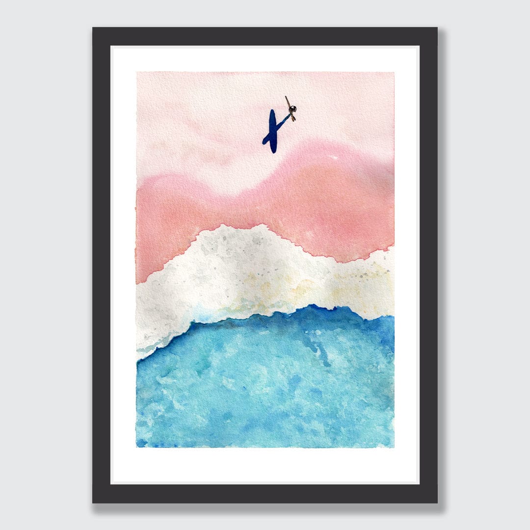 Pink Beach Art Print by Laura Feller