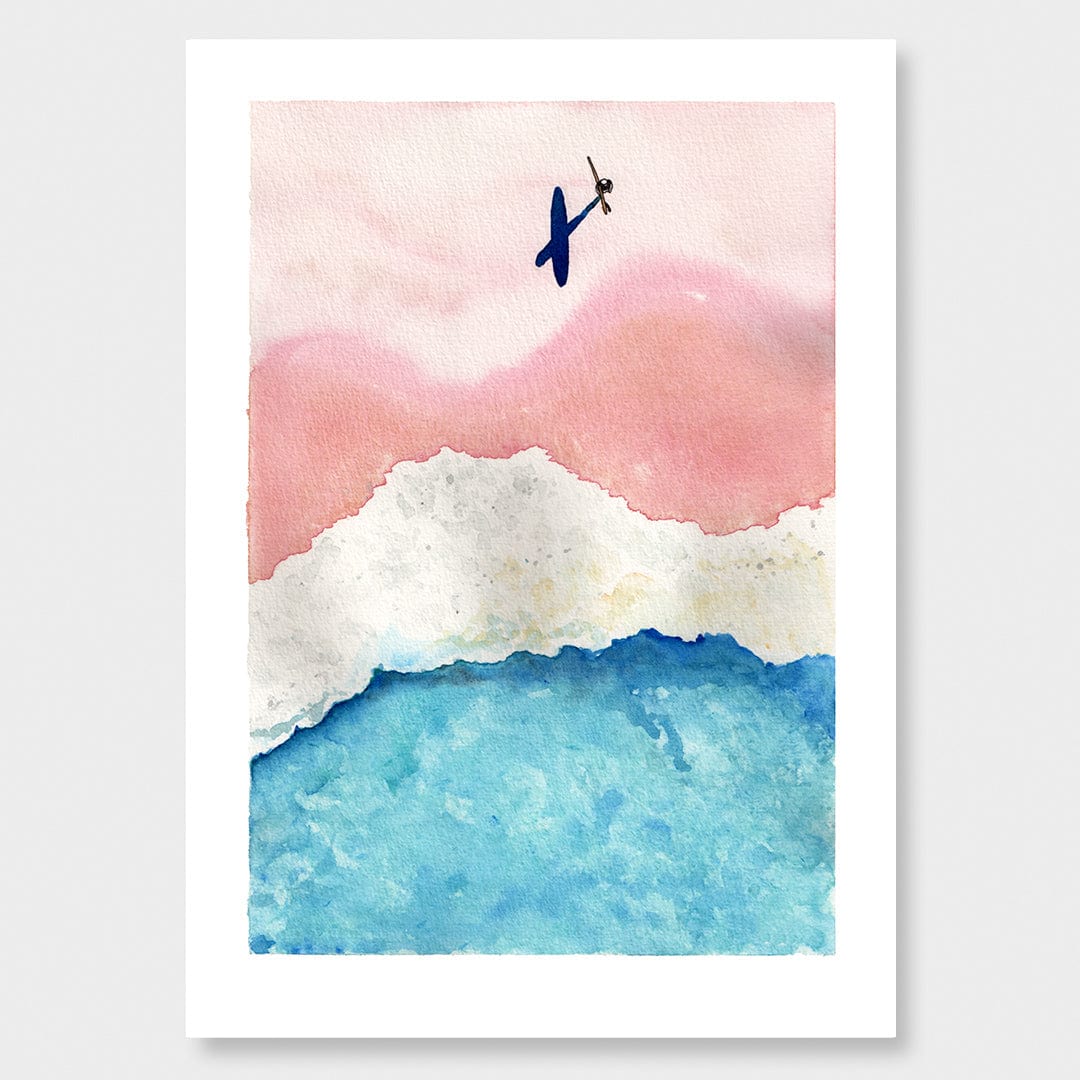 Pink Beach Art Print by Laura Feller