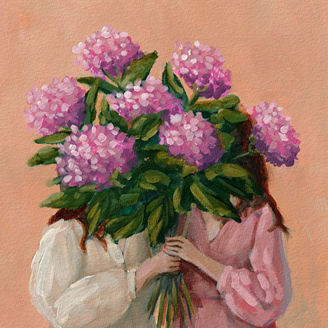 Pink Duo Art Print by Abbey Merson