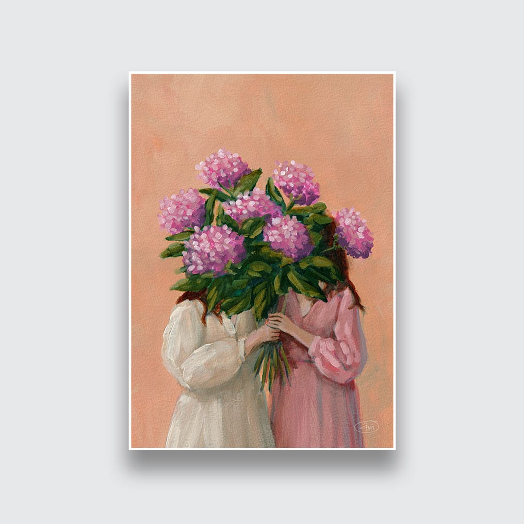 Pink Duo Art Print by Abbey Merson
