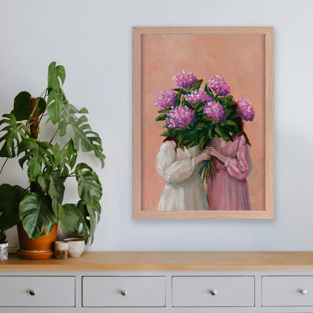 Pink Duo Art Print by Abbey Merson