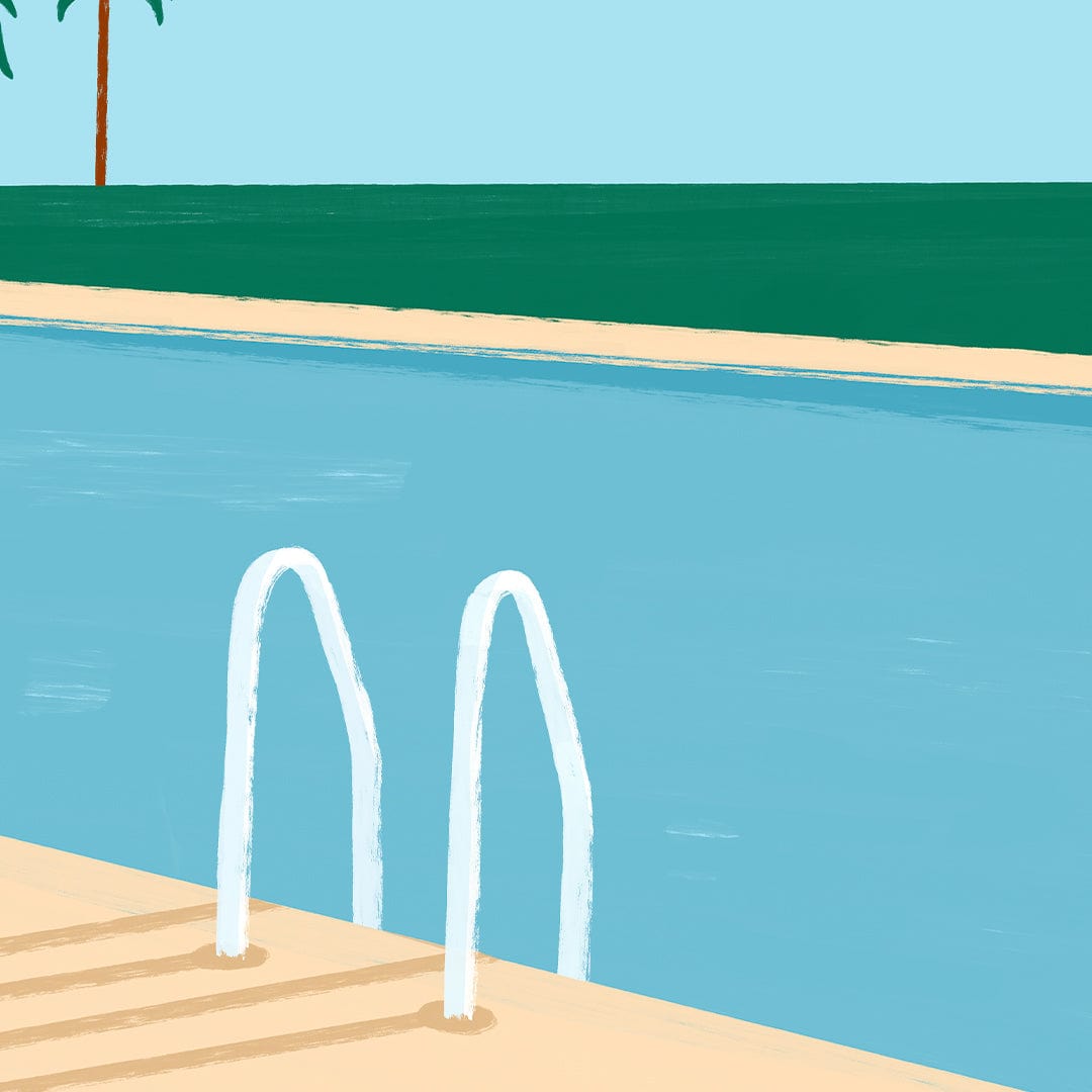 Poolside Paradise Art Print by Home Time