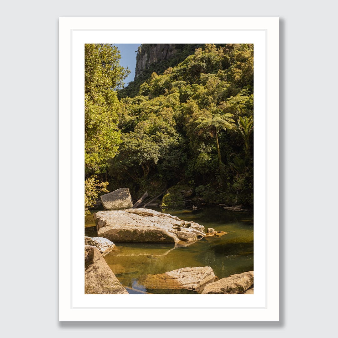 Pororari River Amidst Photographic Art Print by Charlotte Clements