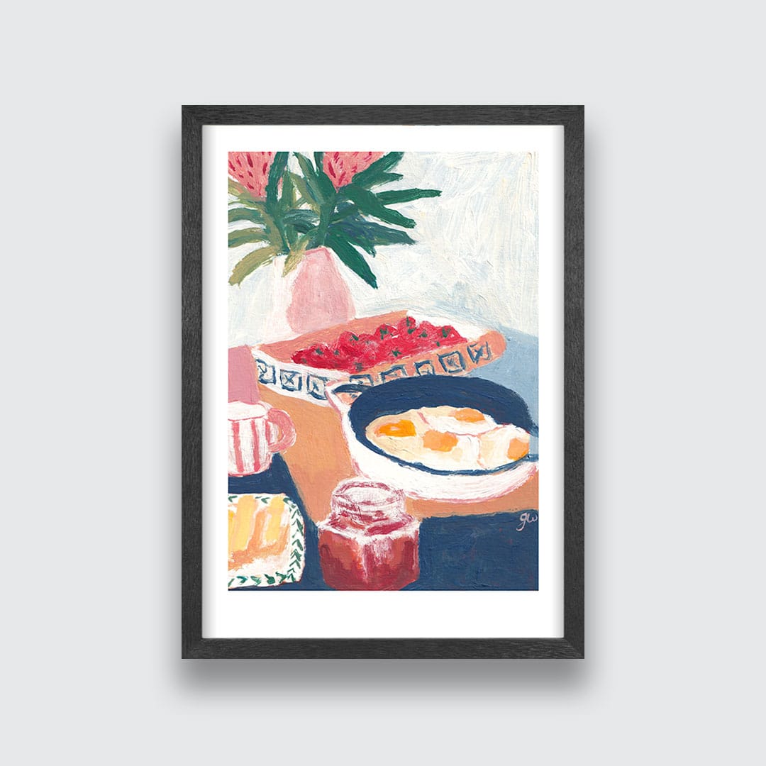 Proteas and Tomatoes Art Print by Grace Wilkinson