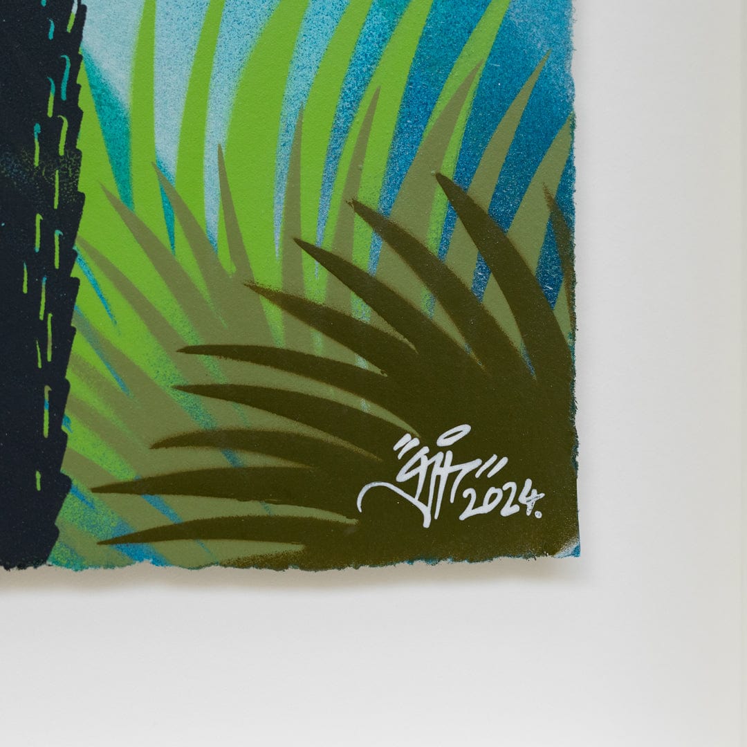 Punga and a Hawaiian Shirt #3 Original Artwork by Daniel Tippett