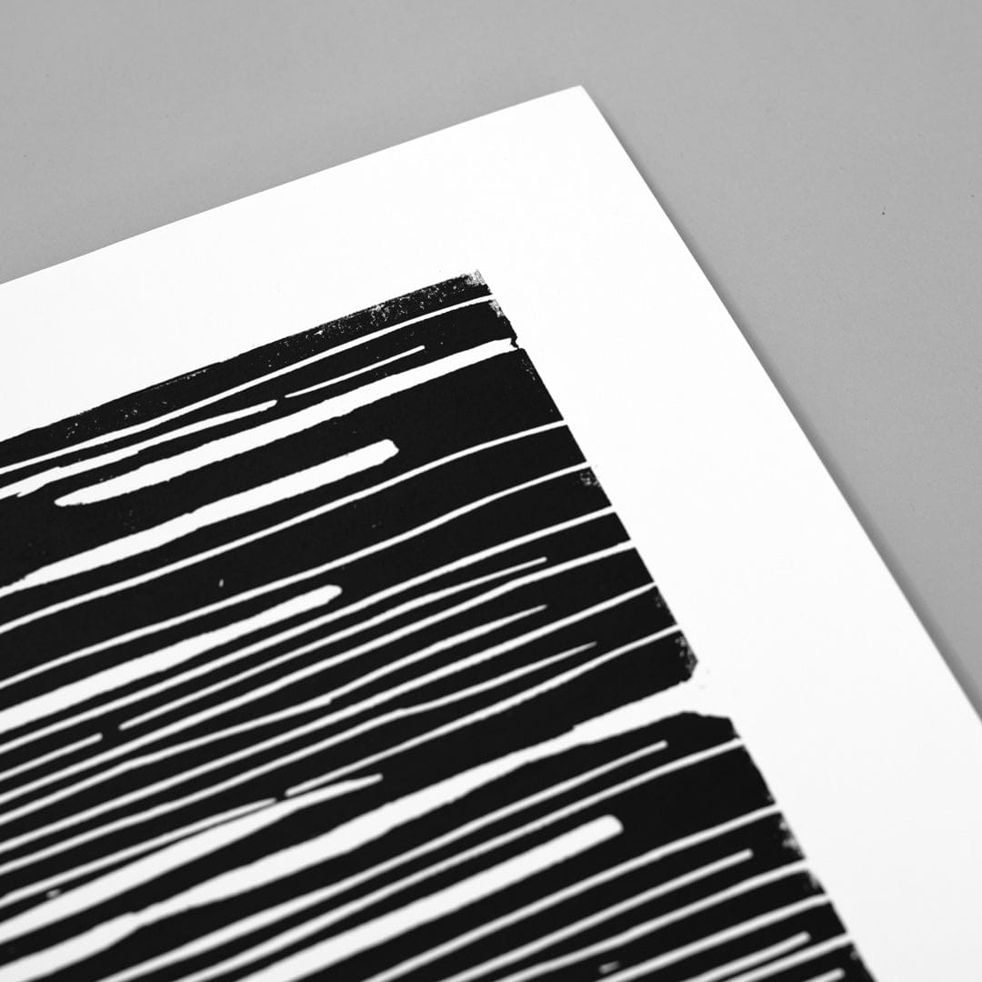 Redacted Linocut Reduction Print by Jackson Munn