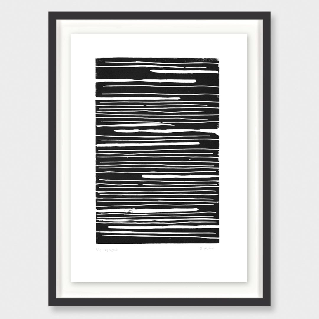 Redacted Linocut Reduction Print by Jackson Munn