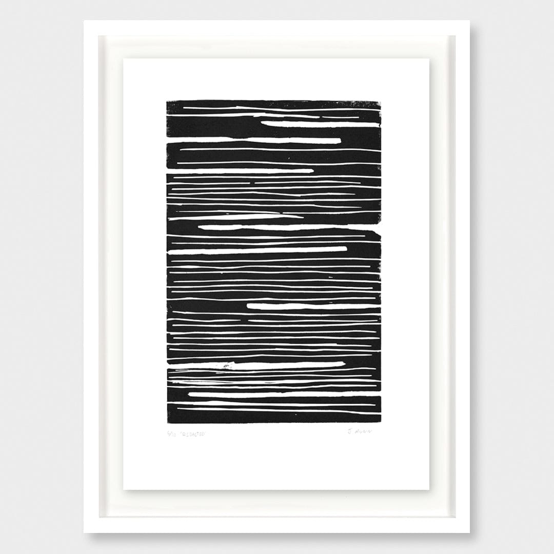 Redacted Linocut Reduction Print by Jackson Munn
