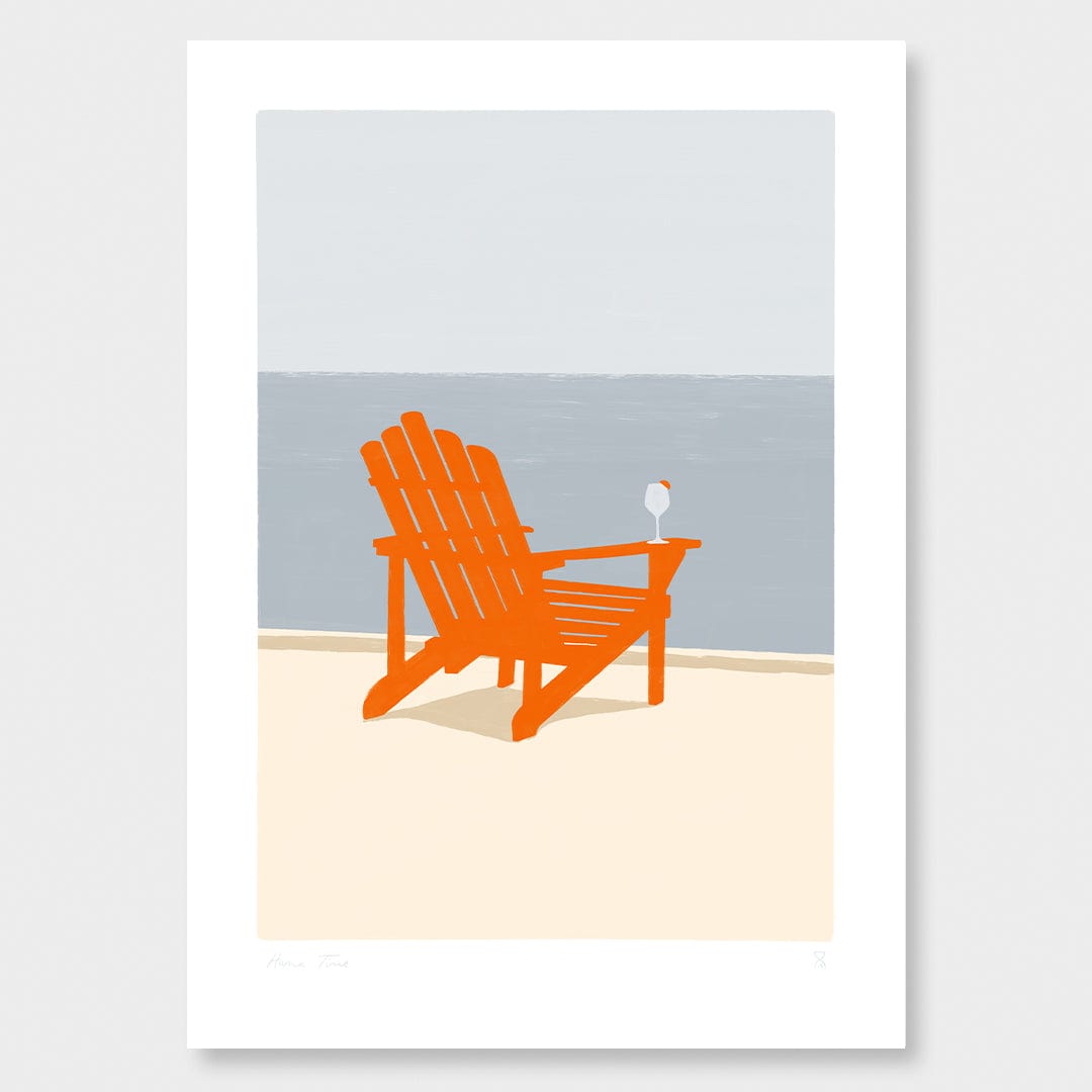 Retro Sundowner Art Print by Home Time
