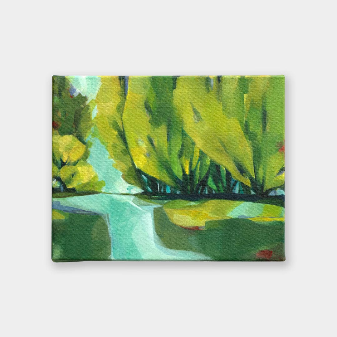 River and Trees Original Painting by Holly Roach