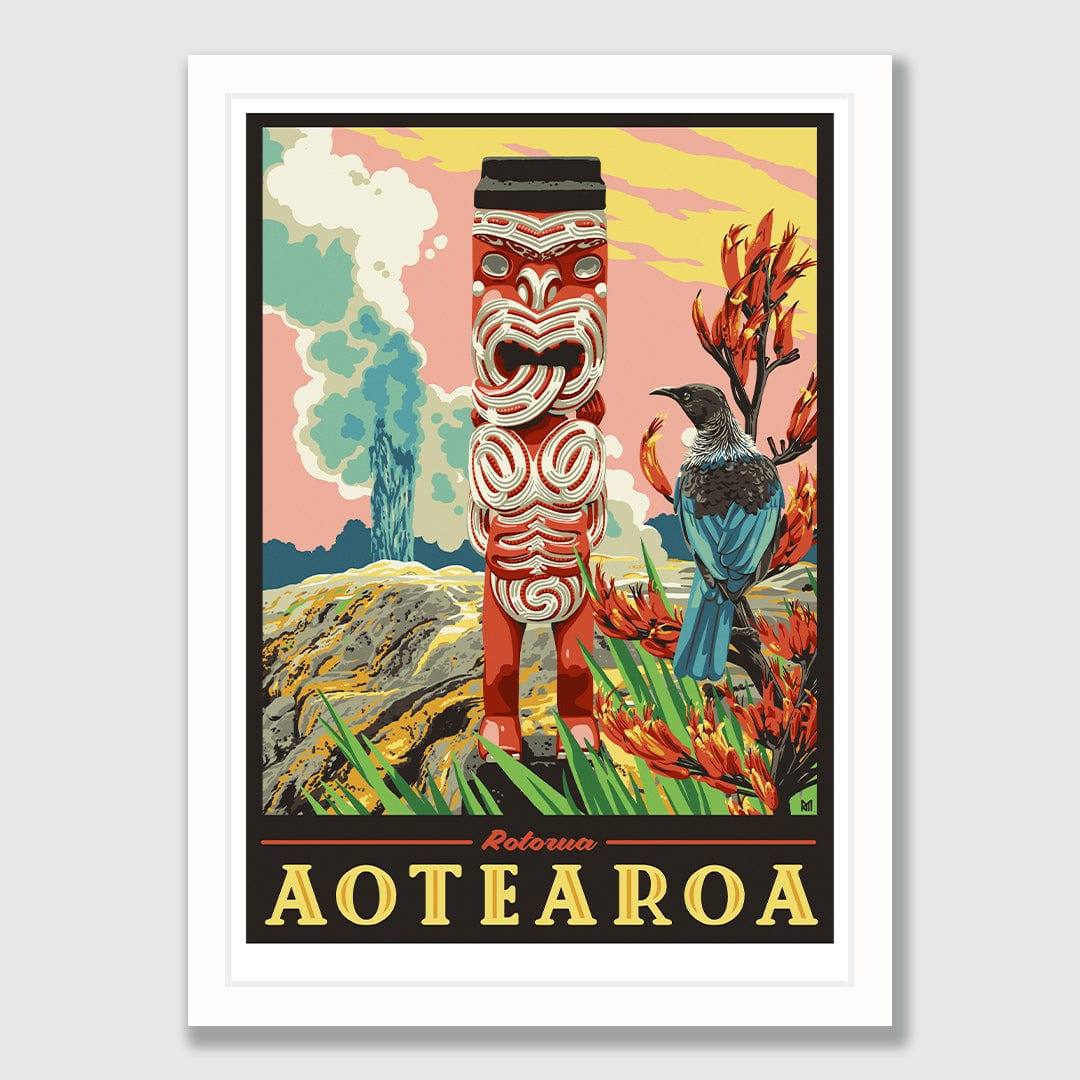 Rotorua Te Reo Art Print by Ross Murray