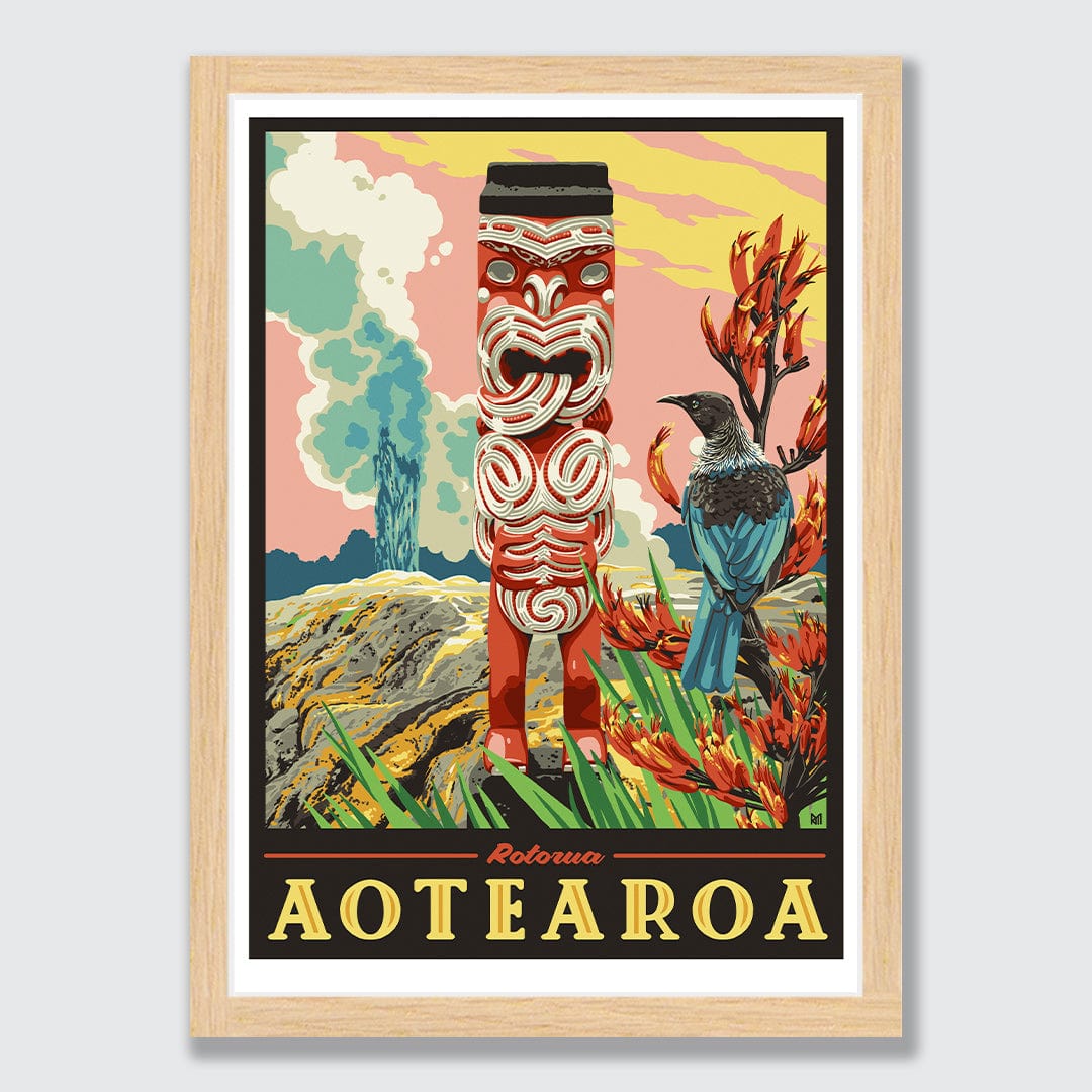 Rotorua Te Reo Art Print by Ross Murray