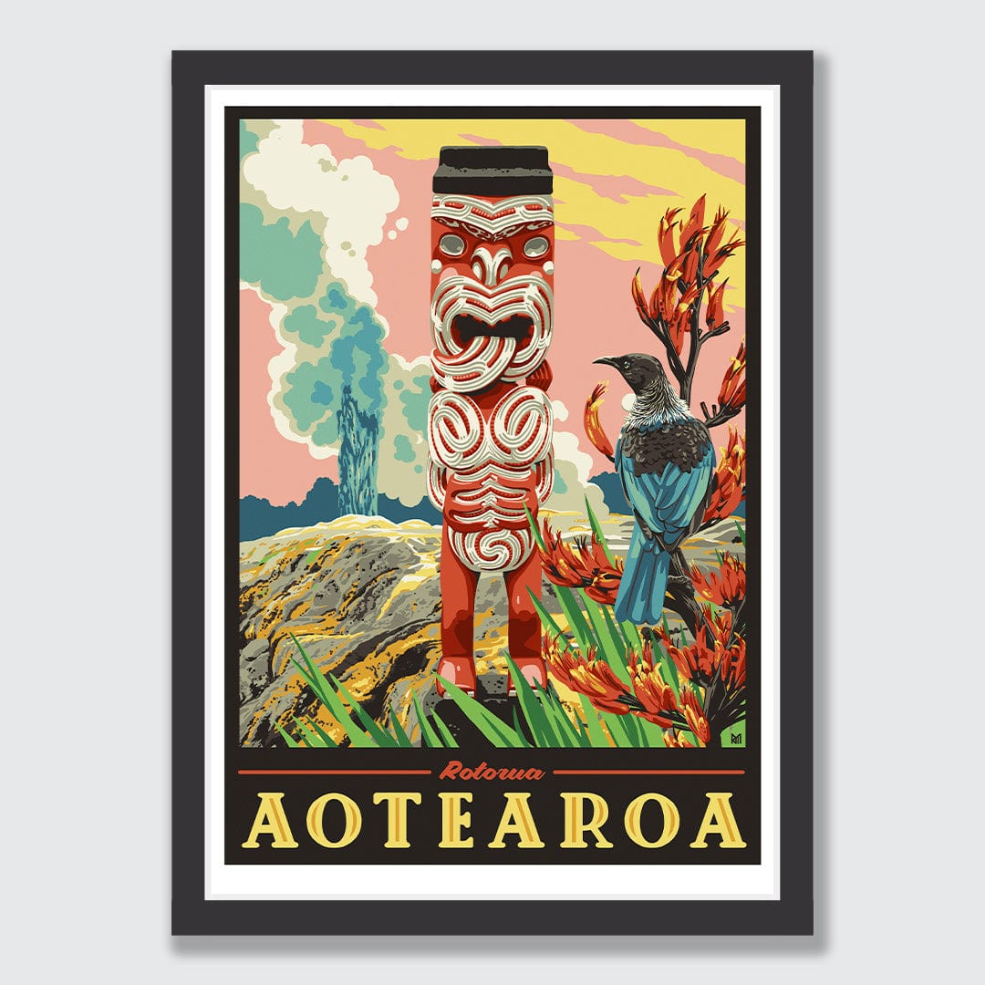 Rotorua Te Reo Art Print by Ross Murray