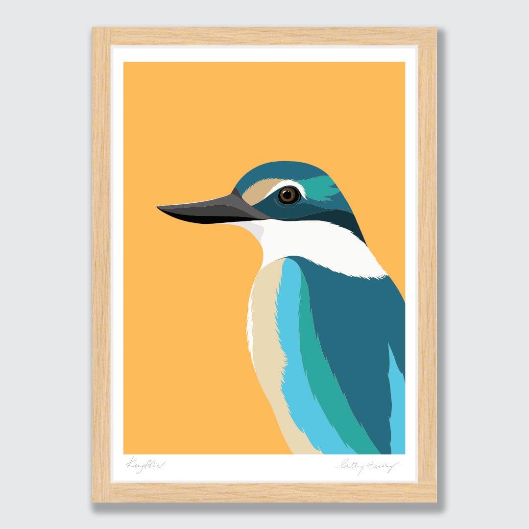 Sacred Kingfisher - Kōtare Art Print by Cathy Hansby