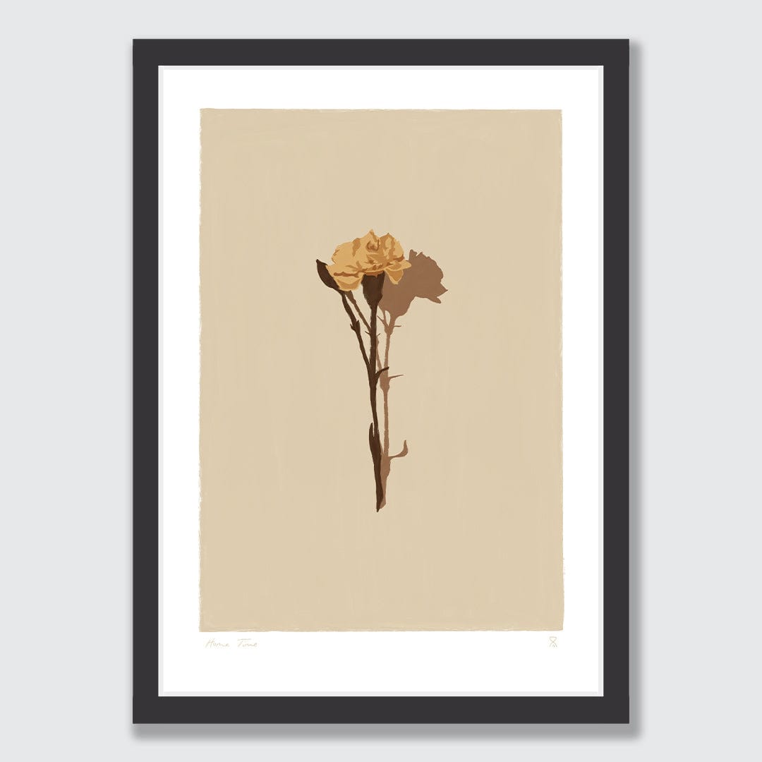 Single Dried Rose Art Print by Home Time