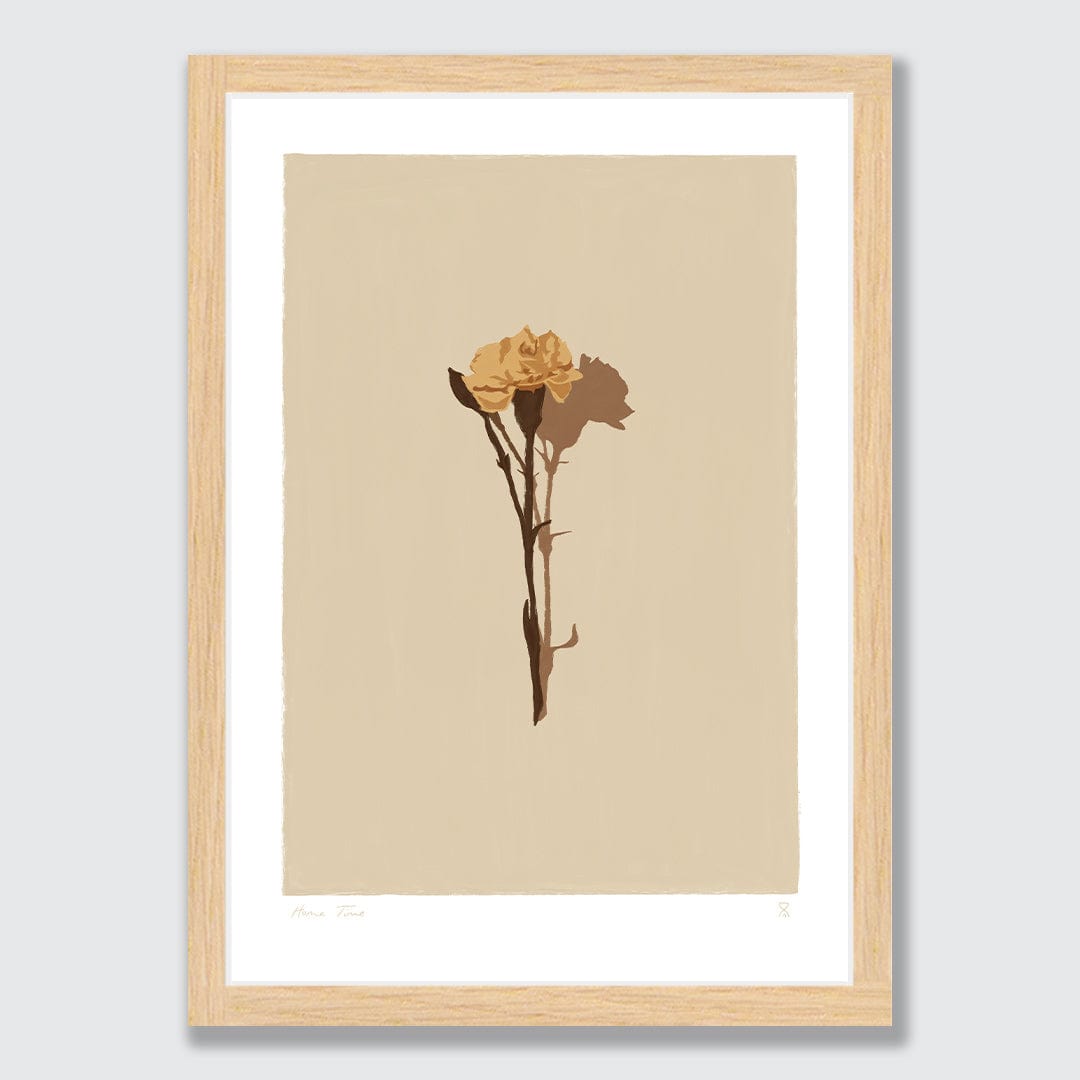 Single Dried Rose Art Print by Home Time