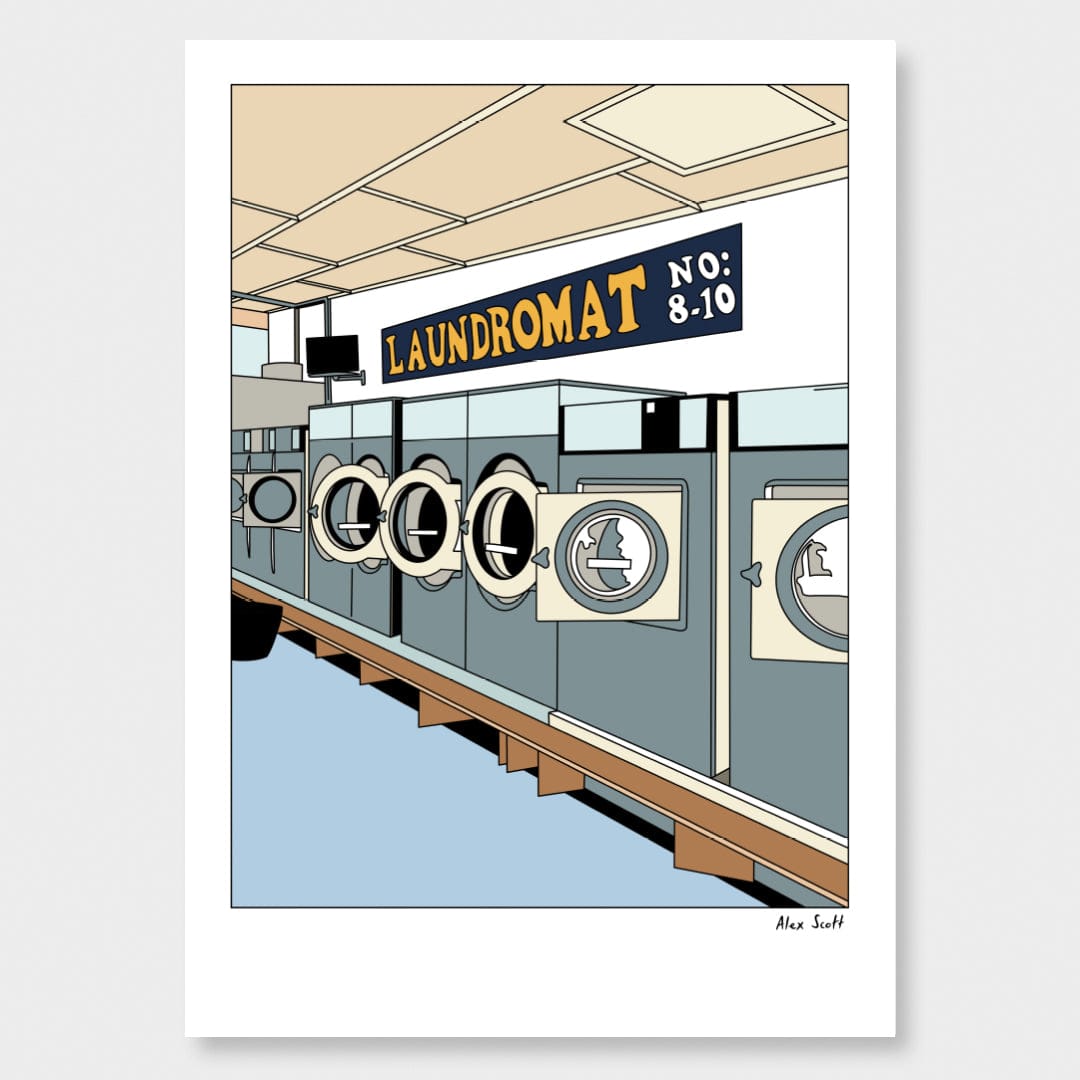 Spin Cycle Laundromat Avondale Art Print by Alex Scott