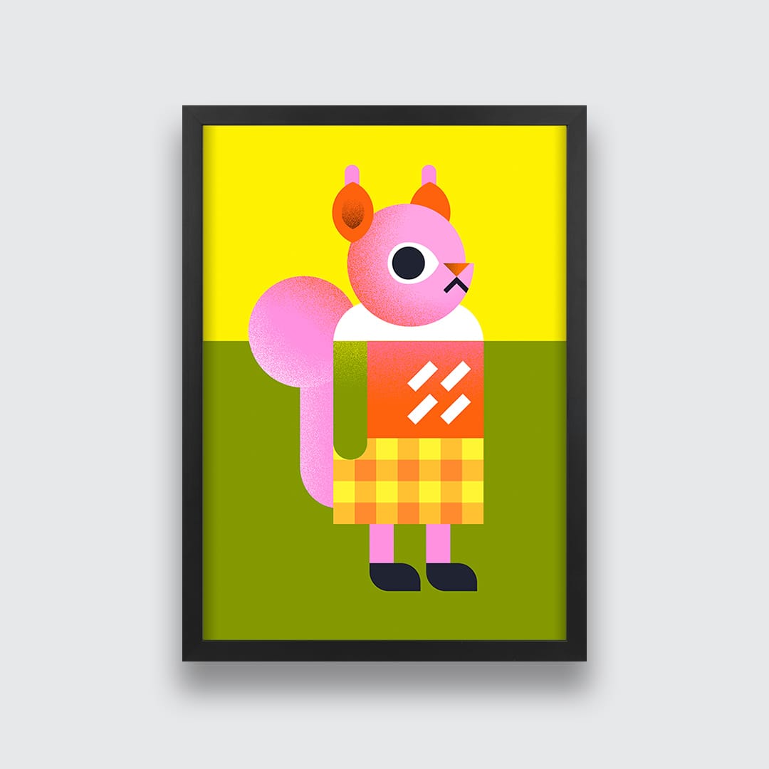 Squirrel Art Print by Beth Xia