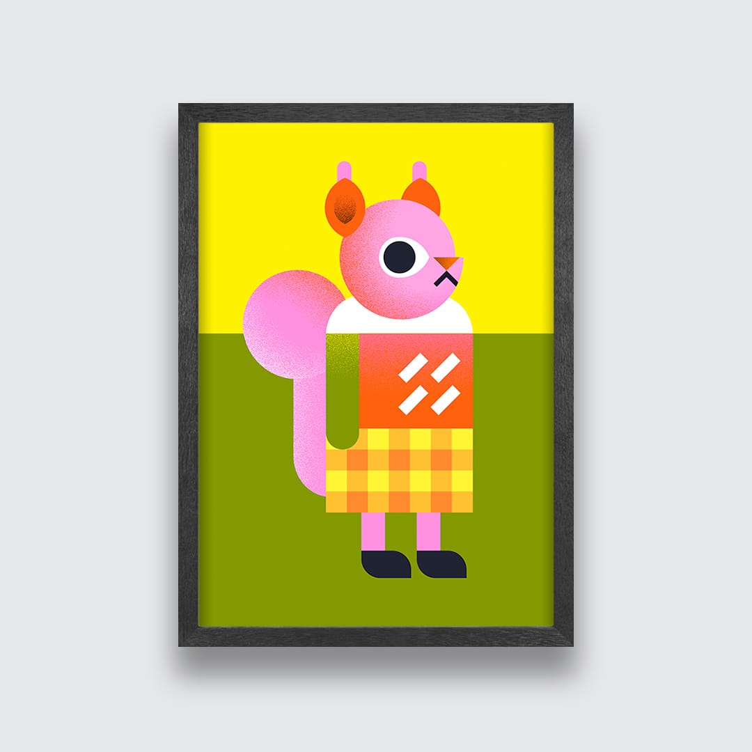 Squirrel Art Print by Beth Xia