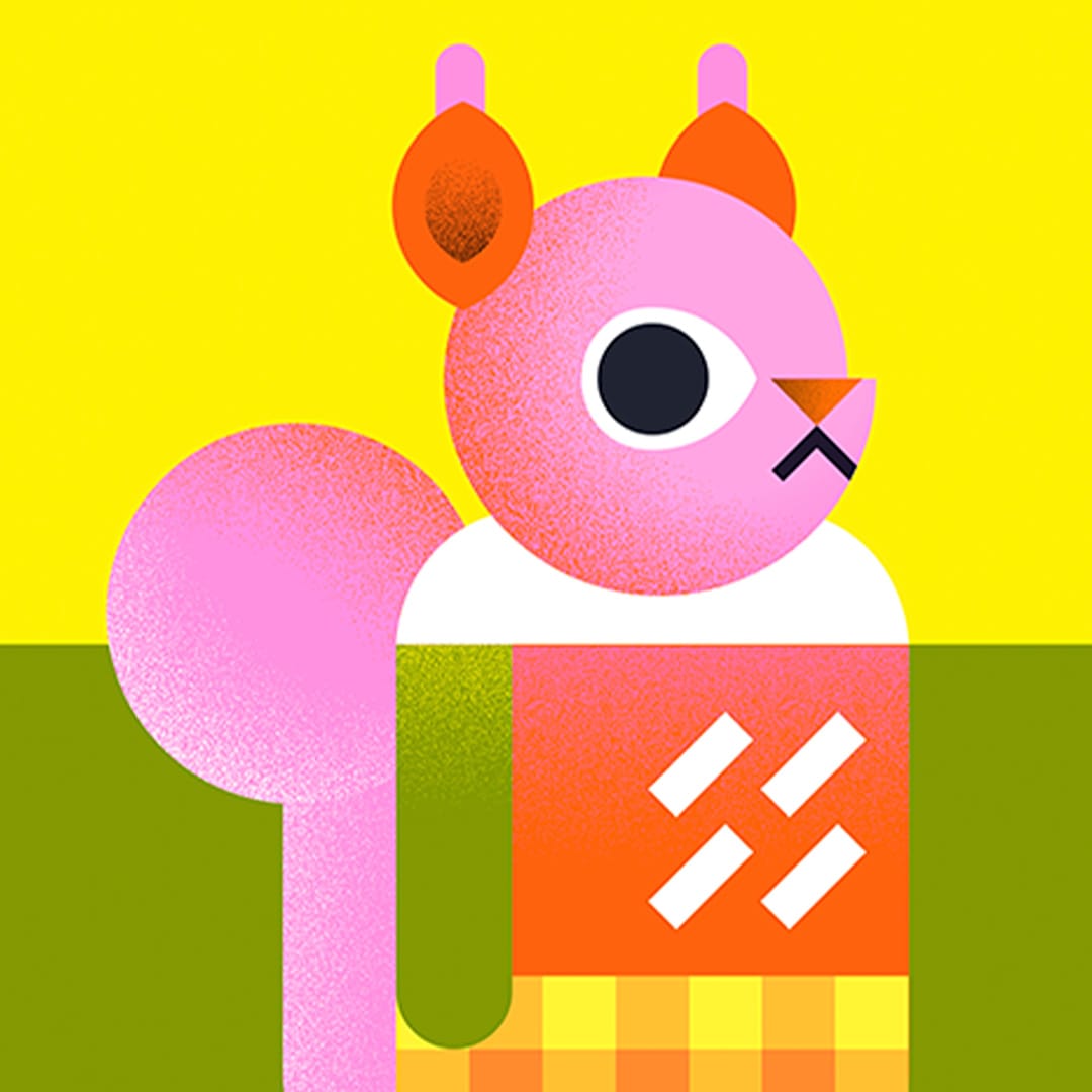 Squirrel Art Print by Beth Xia