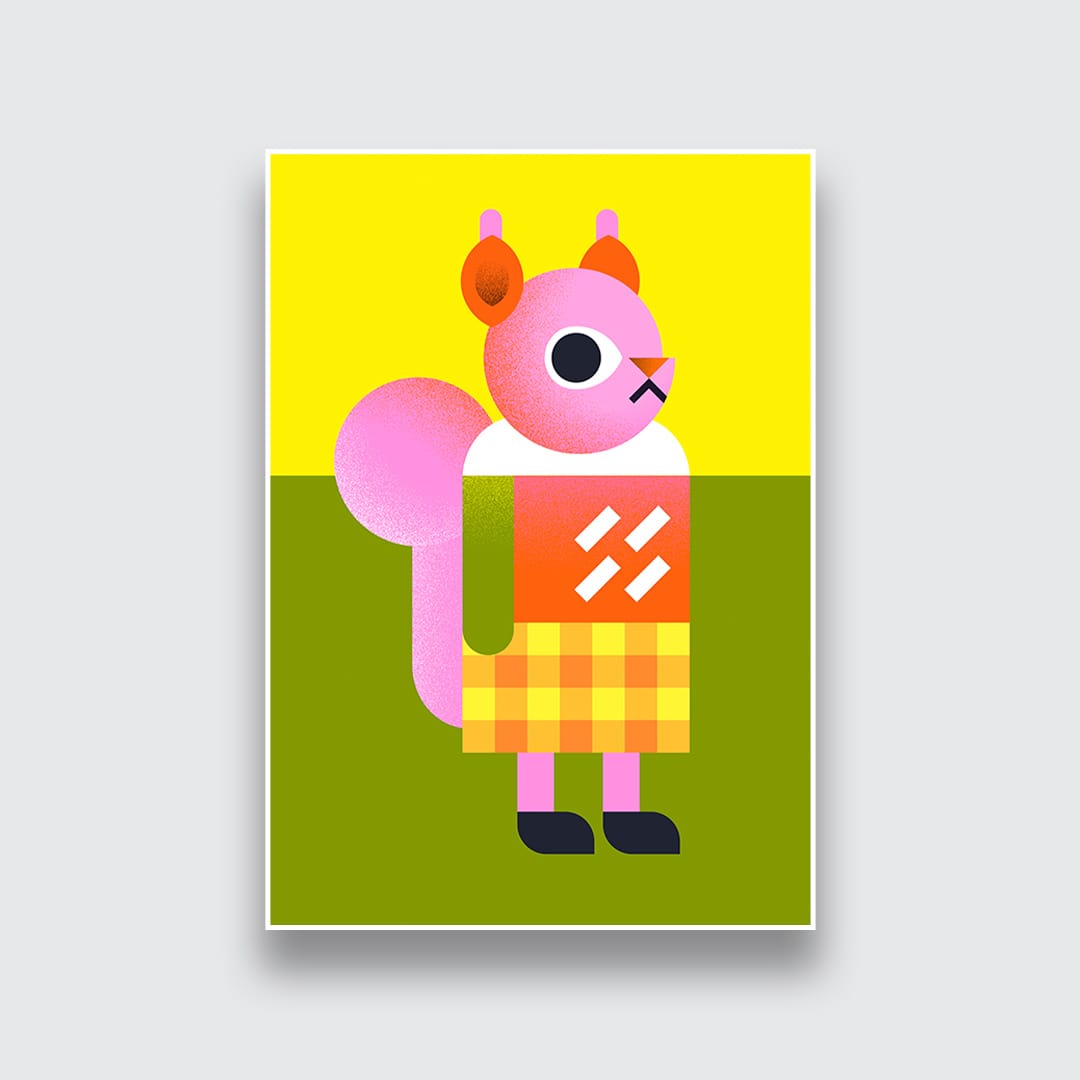 Squirrel Art Print by Beth Xia