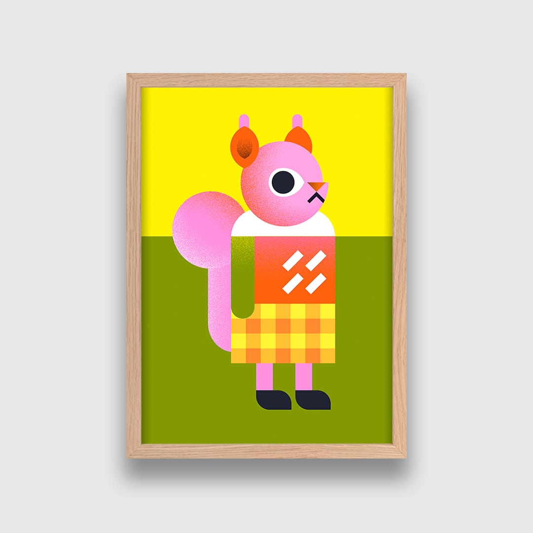 Squirrel Art Print by Beth Xia