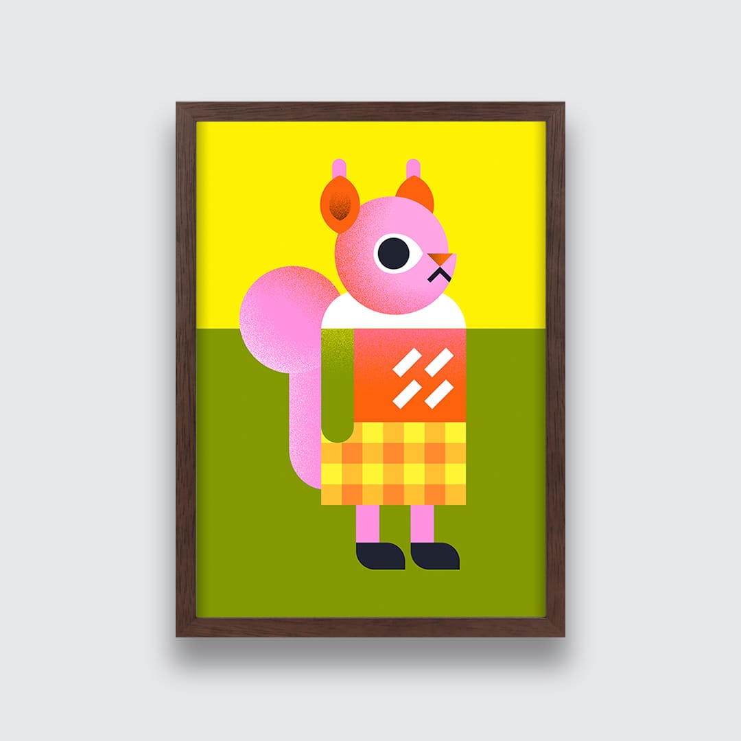 Squirrel Art Print by Beth Xia