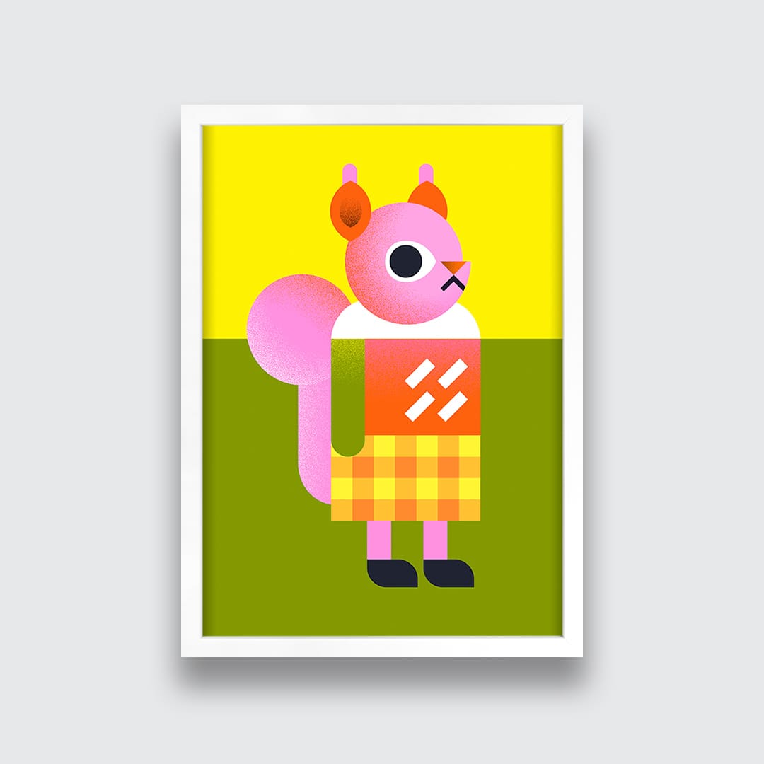 Squirrel Art Print by Beth Xia
