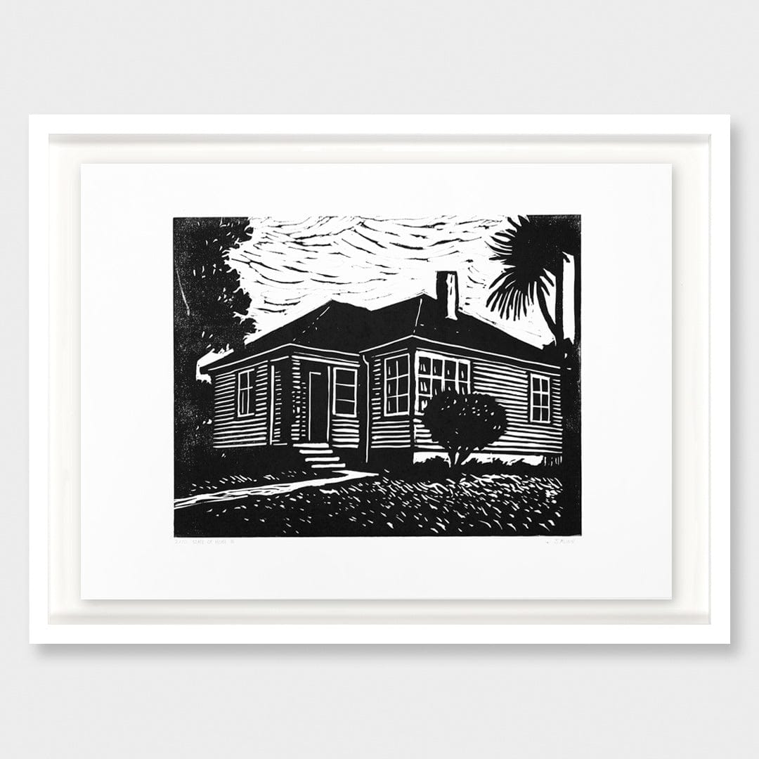 State of Home III Linocut Reduction Print by Jackson Munn
